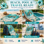 Personalized Teal Turtle Beach Towel with Name - image 6