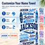 Personalized Blue Surf Beach Towel with Name - image 2