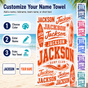 Personalized Orange Surf Beach Towel with Name - image 2