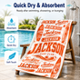 Personalized Orange Surf Beach Towel with Name - image 5