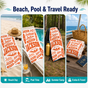 Personalized Orange Surf Beach Towel with Name - image 6