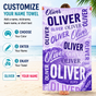 Personalized Purple Wave Beach Towel with Name - image 3