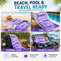 Personalized Purple Wave Beach Towel with Name - image 6