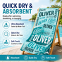 Personalized Teal Wave Beach Towel with Name - image 5