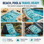 Personalized Teal Wave Beach Towel with Name - image 6