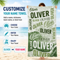 Personalized Sage Wave Beach Towel with Name - image 2