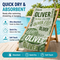 Personalized Sage Wave Beach Towel with Name - image 5