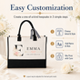 Personalized Bridesmaid Floral Initial Tote Bag - image 2