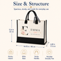 Personalized Bridesmaid Floral Initial Tote Bag - image 3