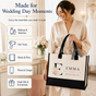 Personalized Bridesmaid Floral Initial Tote Bag - image 5