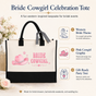 Bride Cowgirl Pink Wedding Tote Bag - image 2