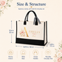 Personalized Bride Floral Initial Tote Bag - image 3