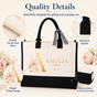 Personalized Bride Floral Initial Tote Bag - image 4