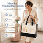 Personalized Bride Floral Initial Tote Bag - image 5