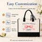 She's Tying the Knot Pink Bow Bride Tote Bag - image 2