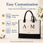 Personalized Wedding Initials Est. Tote Bag - image 2