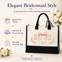 Bridesmaid Wedding Party Floral Bow Tote Bag - image 2