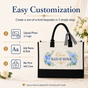 Personalized Maid of Honor Floral Name Tote Bag - image 2