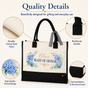 Personalized Maid of Honor Floral Name Tote Bag - image 4