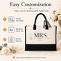 Personalized Mrs Floral Wedding Tote Bag - image 2