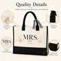 Personalized Mrs Floral Wedding Tote Bag - image 4