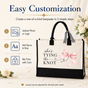 She's Tying the Knot Pink Bow Wedding Tote Bag - image 2