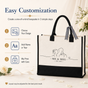 Personalized Mr & Mrs Line Art Wedding Tote Bag - image 2