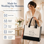 Personalized Mr & Mrs Line Art Wedding Tote Bag - image 5