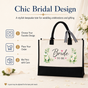Bride To Be White Floral Wedding Tote Bag - image 2