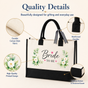 Bride To Be White Floral Wedding Tote Bag - image 4