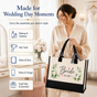 Bride To Be White Floral Wedding Tote Bag - image 5