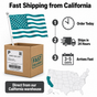Custom Photo American Flag Banner - Teal Green product image 1