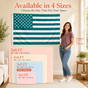 Custom Photo American Flag Banner - Teal Green product image 2