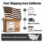 Custom Photo American Flag Banner - Walnut Brown product image 2