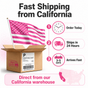 Custom Photo American Flag Banner - Rose Pink White product image 3