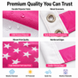 Custom Photo American Flag Banner - Rose Pink White product image 6