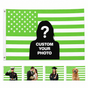Custom Photo American Flag Banner - Lime Green product image 1