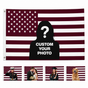 Custom Photo American Flag Banner - Burgundy product image 1