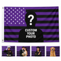 Custom Photo American Flag Banner - Black Purple product image 1