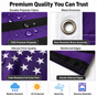 Custom Photo American Flag Banner - Black Purple product image 6