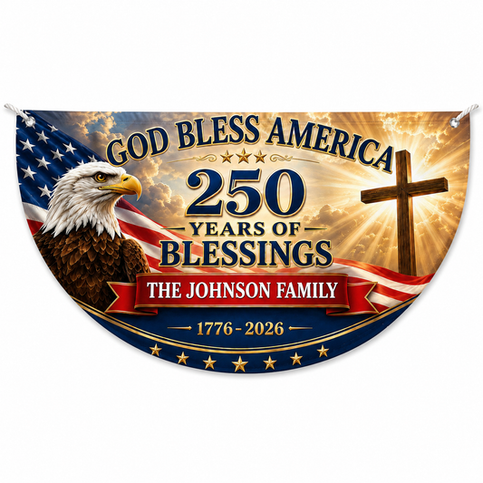 Personalized USA 250th Anniversary Bunting Flag - Style 02 product image 1