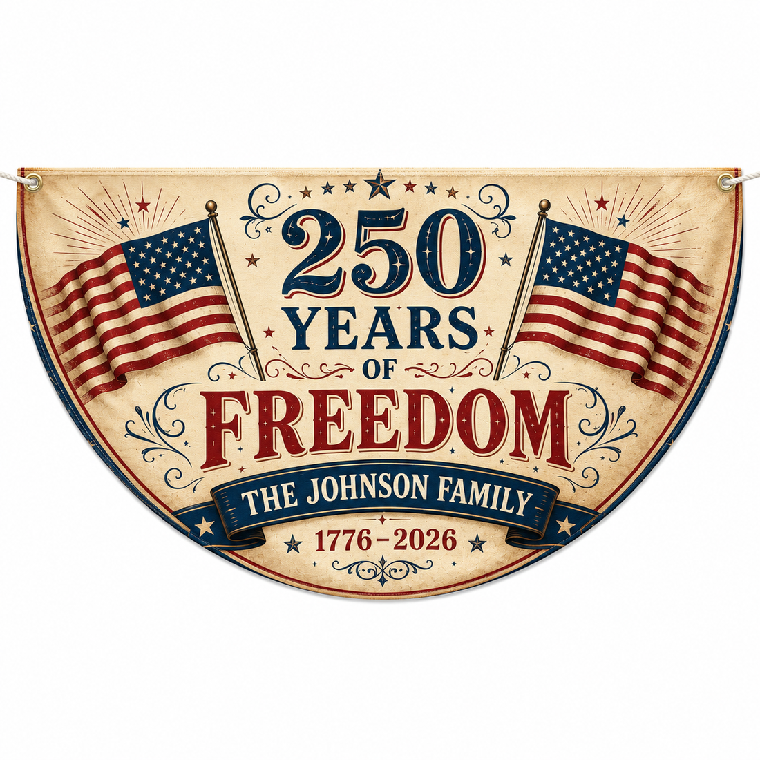 Personalized USA 250th Anniversary Bunting Flag - Style 03 product image 1
