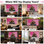 Custom Photo American Flag Banner - Rose Pink White product image 2