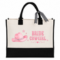 Bride Cowgirl Pink Wedding Tote Bag - image 1