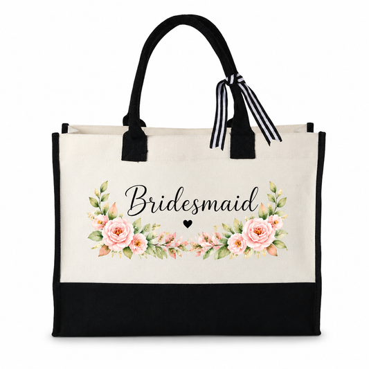 Bridesmaid Floral Wedding Tote Bag - image 1