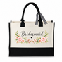 Bridesmaid Floral Wedding Tote Bag - image 1