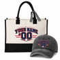 Personalized Athletic Name Number Game Day Tote Bag and Cap Set - Gray product image 9