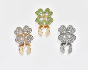 Rhinestone Clover Button Covers