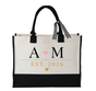 Personalized Wedding Initials Est. Tote Bag - image 1