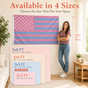 Custom Photo American Flag Banner - Blush Pink Blue product image 3